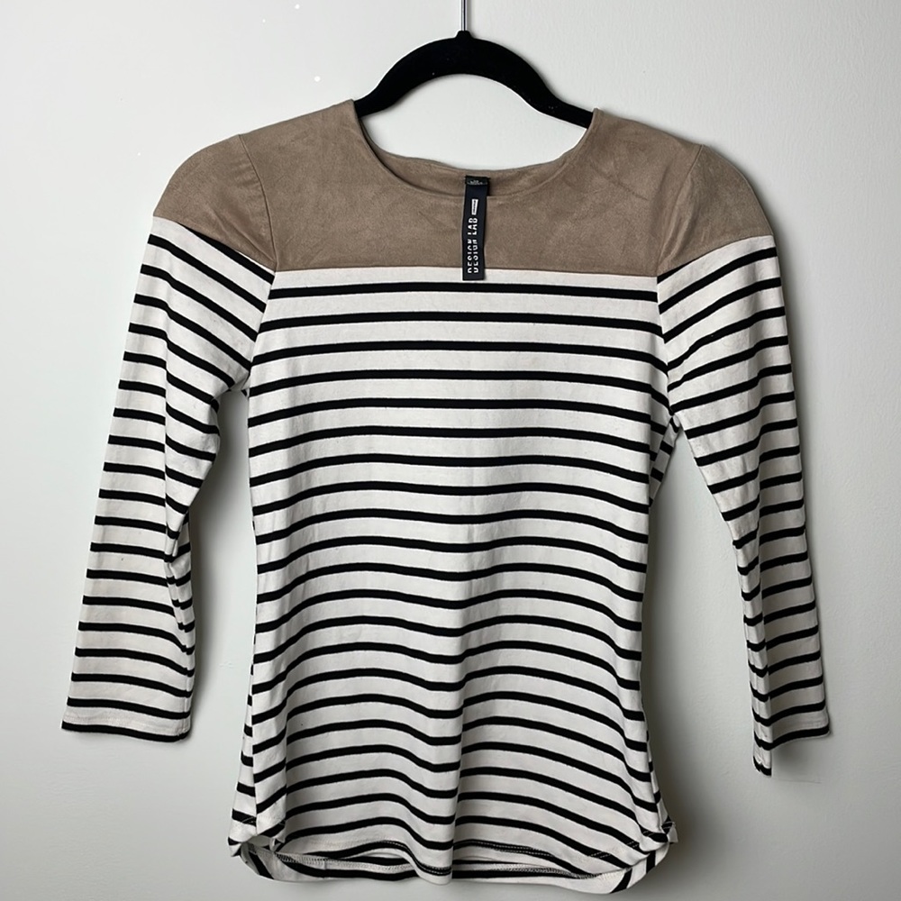 Design Lab Lord & Taylor Stretch Long Sleeve Shirt